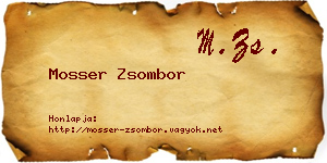 Mosser Zsombor névjegykártya